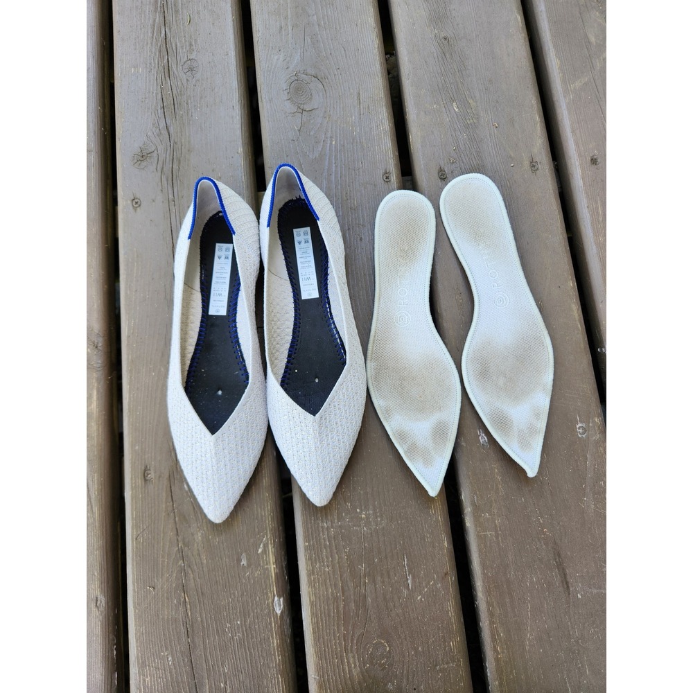 Rothy's The Point Flats‎ Honeycomb Salt Pointed Toe Sustainable Knit Size 11